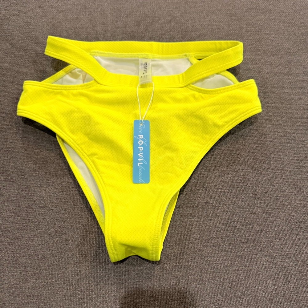 Popvil Women's Yellow Bikini Bottom